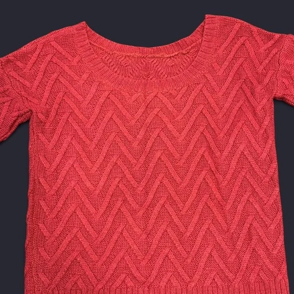😍 Merino wool and alpaca Three Dots Crimson Knit Sweater Holiday Winter 😍 - Picture 5 of 8